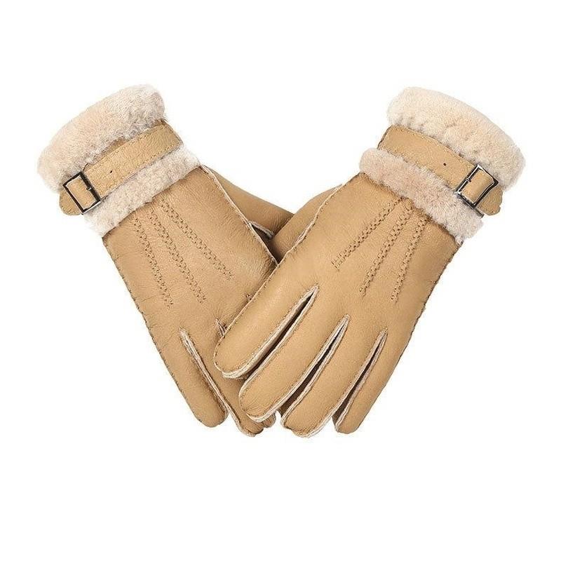 皮毛一体手套男女秋冬加厚