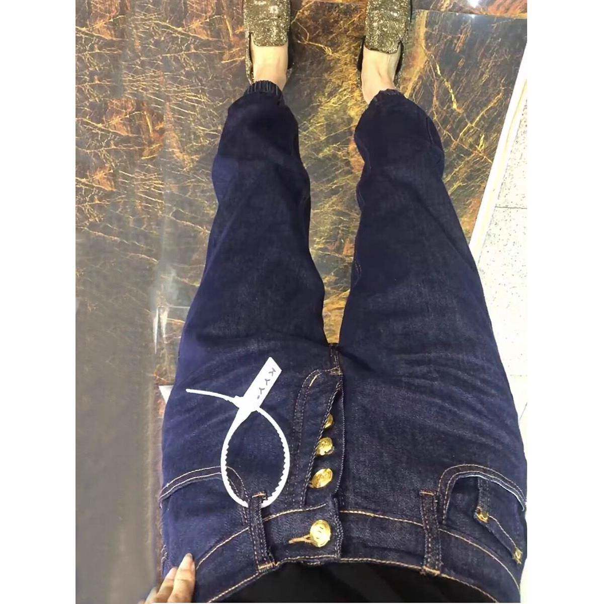 推荐束脚裤女春秋季高腰宽松休闲显瘦哈伦裤大码薄款弹力八九分牛