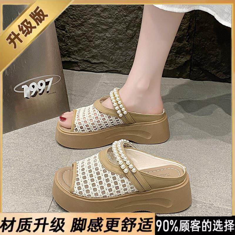 新品法式玛丽珍凉拖鞋女士