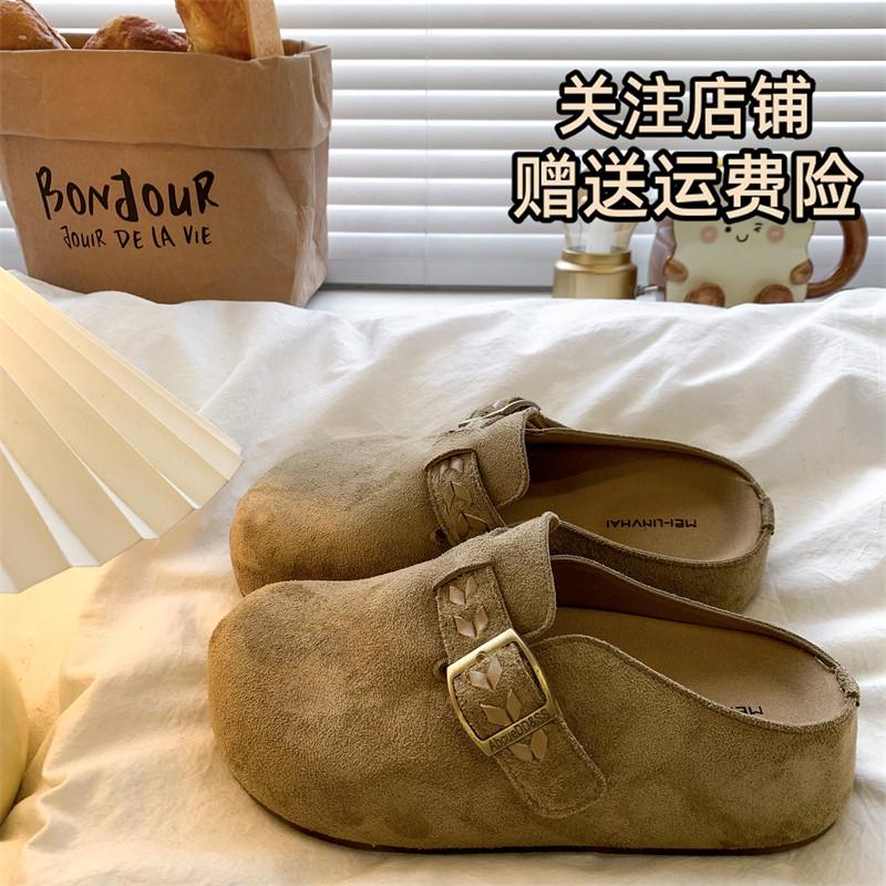 推荐懒人内增高勃肯鞋包头