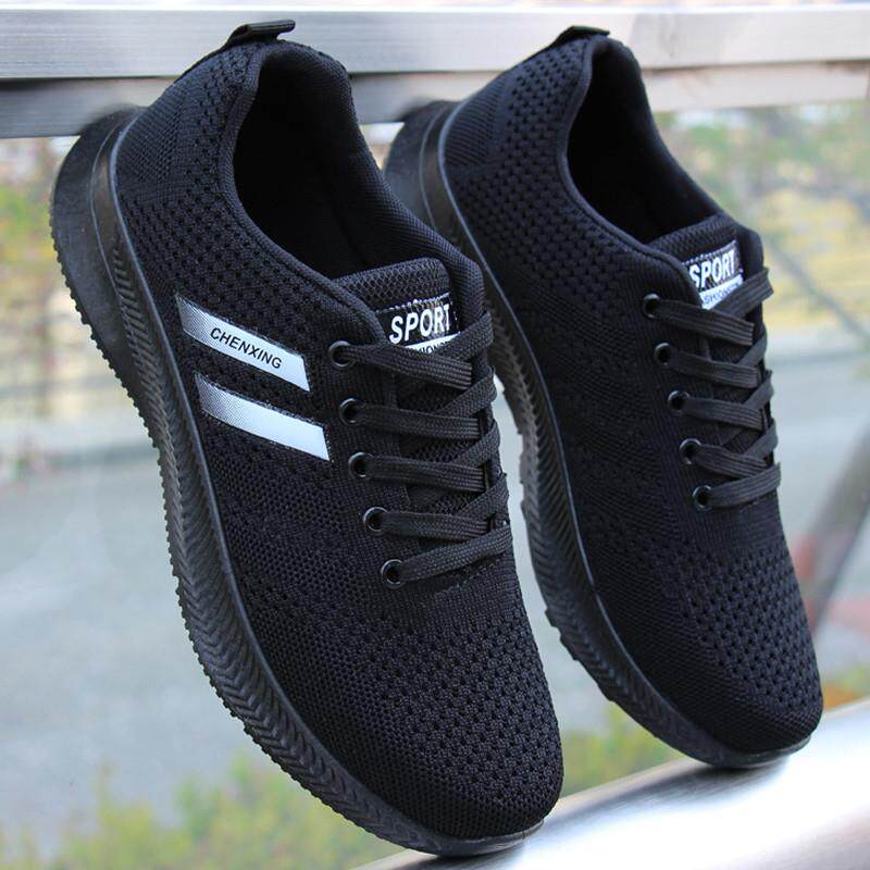 新品防臭男鞋运动鞋春秋季透气网鞋男款休闲鞋软底防滑跑步鞋子男