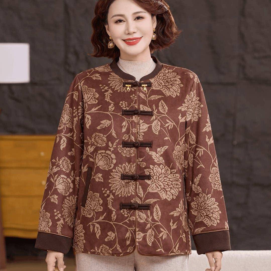 推荐2026新款中老年人女装棉袄妈妈秋冬装外套洋气夹棉加厚保暖小