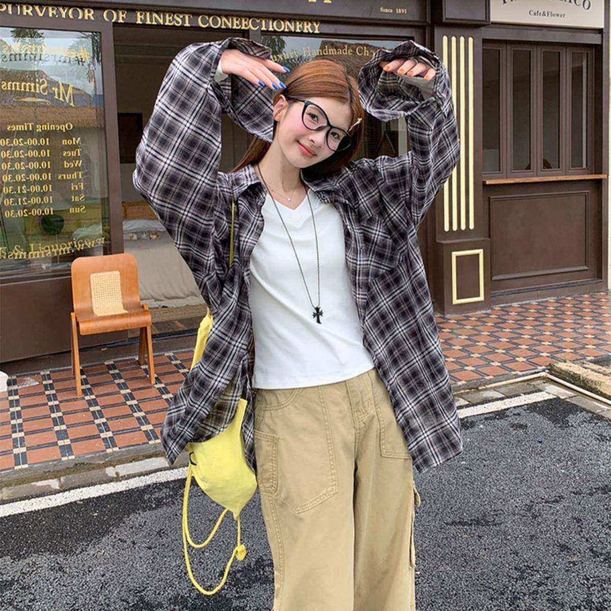推荐莫代尔长袖T恤女春秋新款V领正肩修身显瘦螺纹弹力纯色百搭打