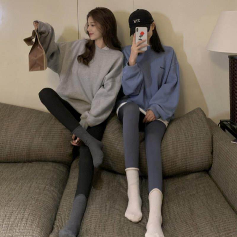 推荐鲨鱼打底裤女外穿秋冬装欧洲站女裤高腰裤紧身瘦腿加绒小脚裤