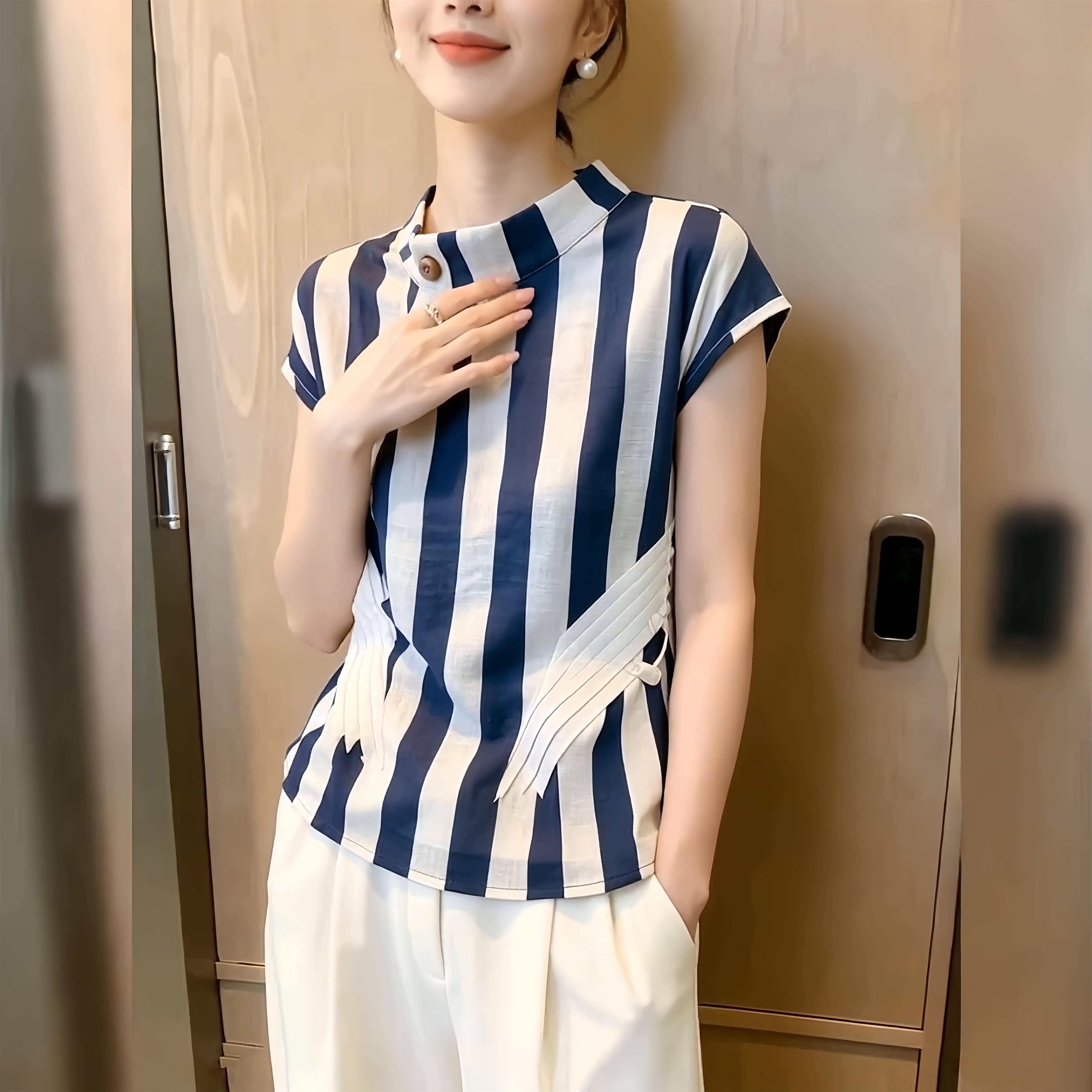 推荐韩版轻熟风法式设计感ins感上衣小众减龄收腰显瘦小衫2026年