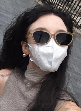 好货茶色墨镜女gm级感猫眼
