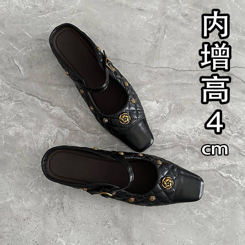 推荐包头半拖鞋女夏外穿2026新款配裙子百搭黑色鞋子半托单鞋大码