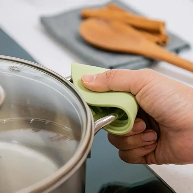 家用厨房锅盖硅胶防烫手套耐高温锅把手蒸汤锅手柄套