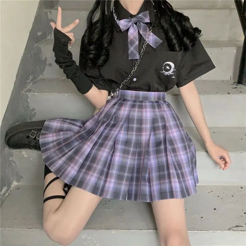 jk衬衫短袖夏季制服白衬衫长袖学院风常规黑色衬衣上衣