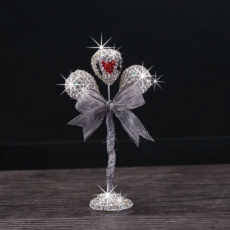 气球汽车摆件 满天星水钻镶车内摆件 车载内饰品 创意车上