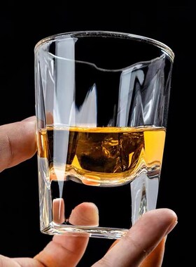 水晶玻璃二两白酒杯家用小酒z杯白洒怀2两高端杯子轻奢高级感