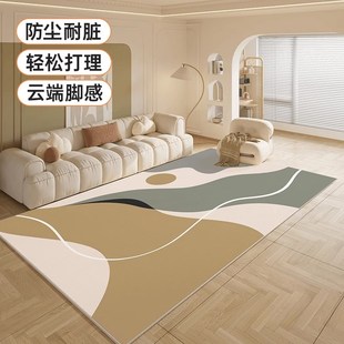 卧室轻奢高V级感家用床边 地毯客厅免洗可擦地垫异形地垫2024新款