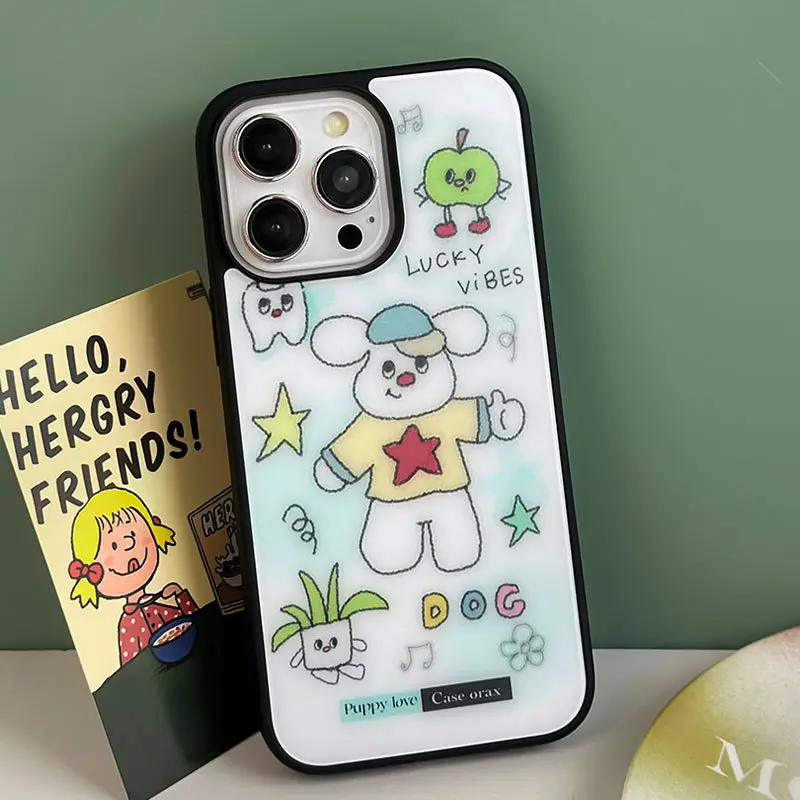 知泰iphone16pro卡通14promax磨砂黑框壳1315适用