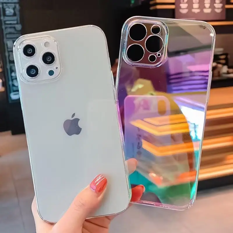 适用iphone1112promax全包渐变7网红x透明xr防摔保护套