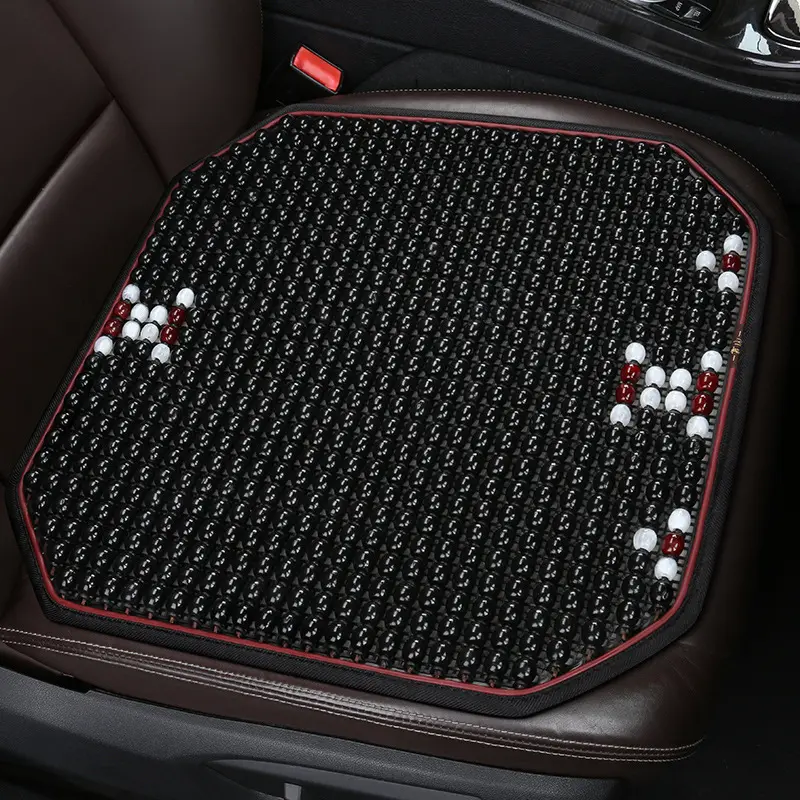 汽车坐垫夏季凉垫通风透气座椅腰靠木珠四季通用靠垫靠背办公坐垫