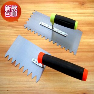 抹子锯齿泥板镘刀贴瓷砖刀砌砖刀抹泥刀锯齿刮刀平灰器找平器平沙