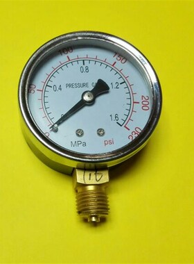 外壳直径60mm 英文压力表 Y-60  1.6mpa 230psi  螺纹M14X1.5英文