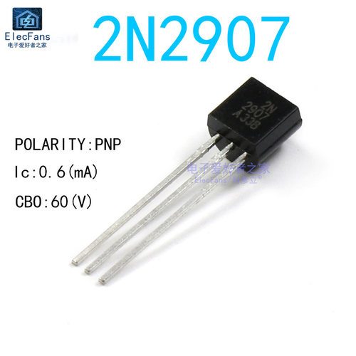 (20个)直插2N2907 TO-92 PNP 小功率三极管-60V/0.6A 晶体管