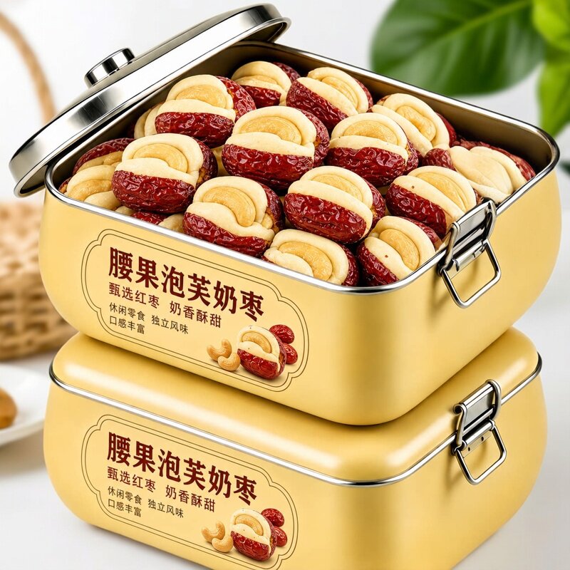 新疆和田腰果奶芙泡枣夹心即食图片