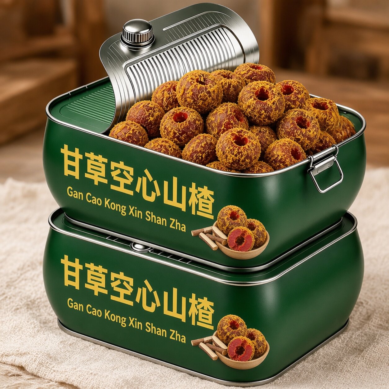 甘草山楂官方正品旗舰店空心无核山楂球儿童健康蜜饯果脯山楂零食