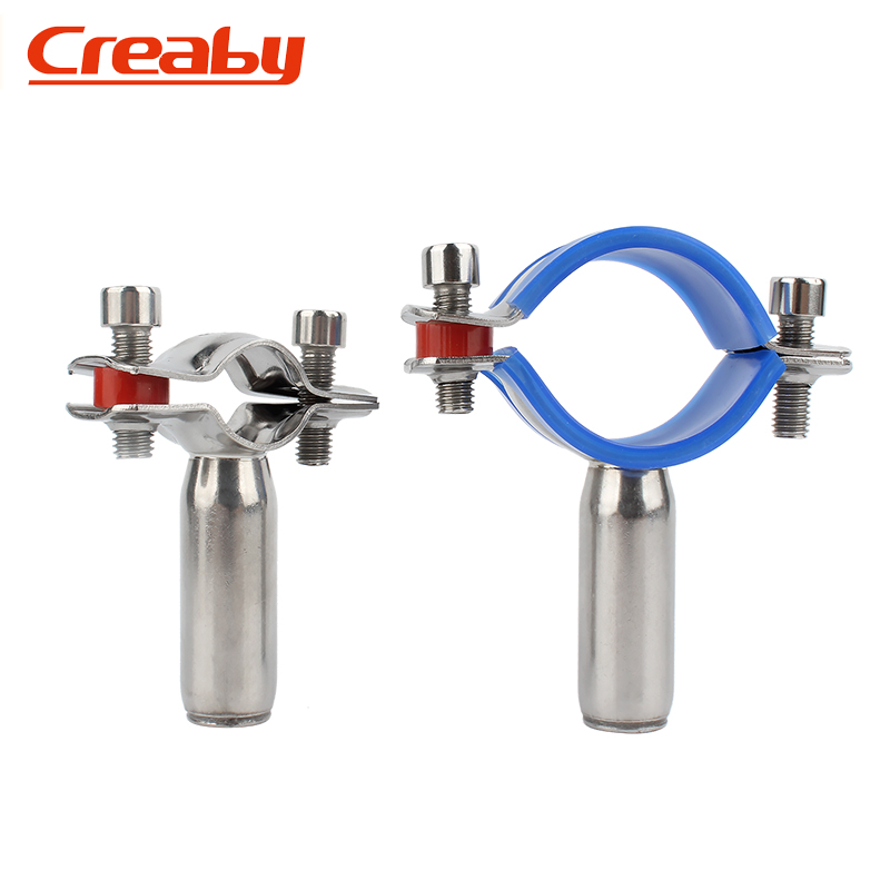 304不锈钢管支架PVC固定夹管夹卡箍管卡管码夹焊接托架水管支撑架