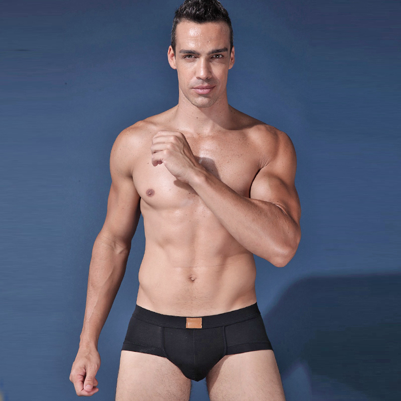 竹山蓝天竹浆纤维男士内裤三角裤舒适透气U凸囊袋青年男内裤