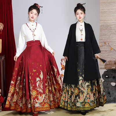 马面裙女婚服新中式新娘红色敬酒服2024新款订婚织金妆花汉服套装