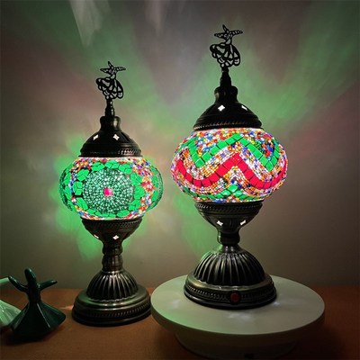 土耳其旋转舞台灯客厅卧室餐厅咖啡厅酒店民宿装饰异域手工台灯