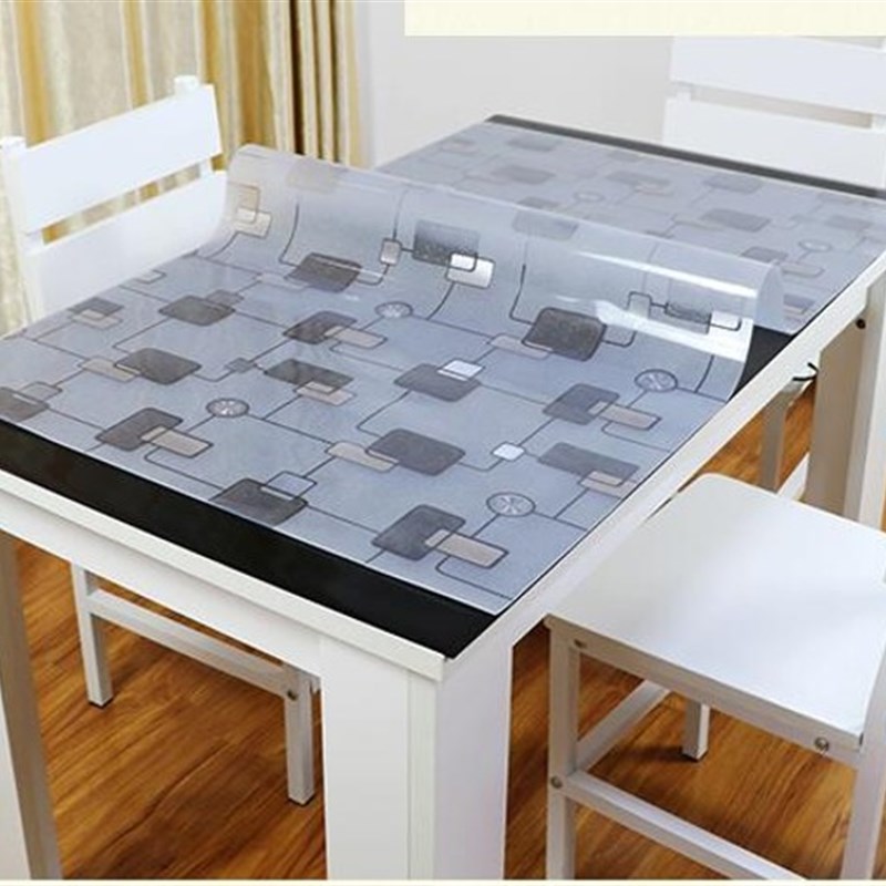 pvc软玻璃桌布防水防烫防油免洗透明长方形塑料茶几餐桌垫水晶板