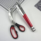 包邮 韩国165剪刀牛排自助餐夹 加厚不锈钢烤肉便携食品夹套装 韩式