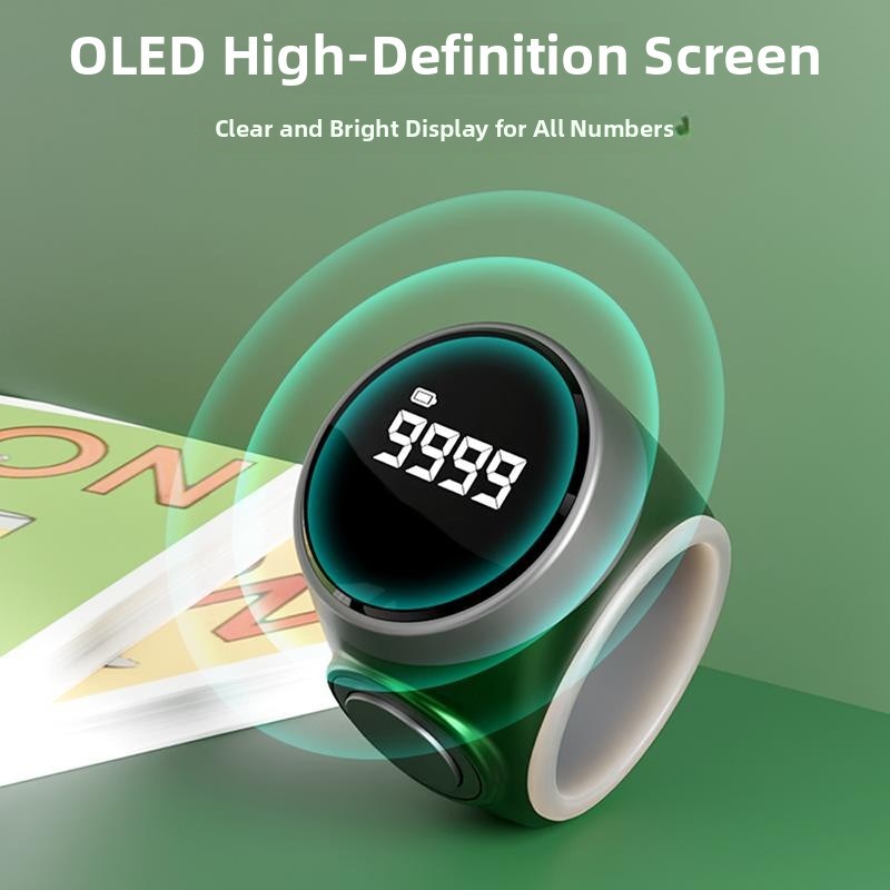 可充电计数器数字数字显示手压计数器环形按钮计数器高清发光计数