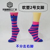 塑料假脚模 磁铁脚模拍照 PE材质 不分左右女脚模 吹塑2号女脚