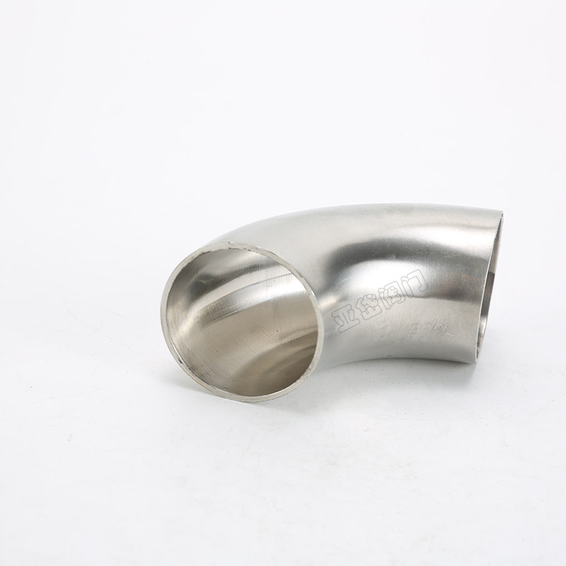 304卫生级90度加厚弯头不锈钢卫生级无缝焊接抛光弯管对焊接头