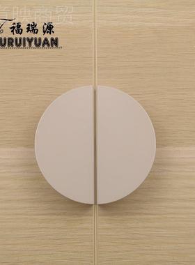 轻奢兰色柜迪门莫抽屉拉手羊BYR绒灰半圆形浴室柜把手0U75卡其灰