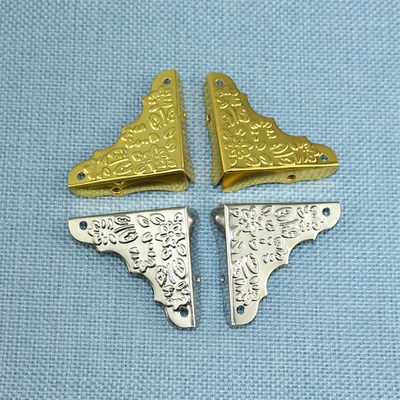 4色箱包角木盒礼盒四边角 保护角 装饰角码 碎花仿古包角铁皮37MM