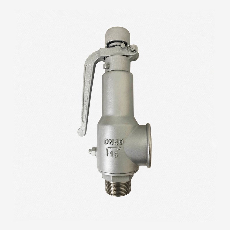 A28W-16R 316 不锈钢带手柄弹簧全启式安全阀DN15 20 25 40 50