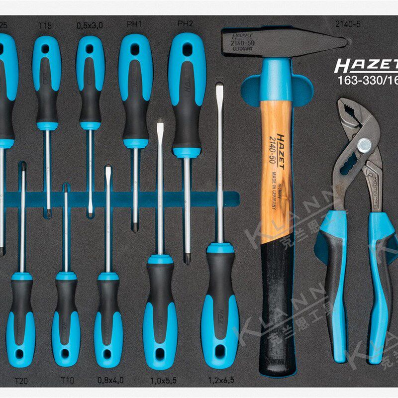 德国HAZET 163-330/16 钳子螺丝刀16件组套 专业汽修汽保工具