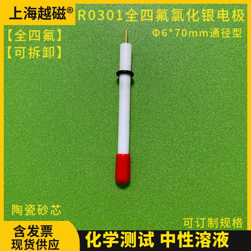R0301全四氟银-氯化银参比电极 Ag/AgCl电极氯化银参比电极耐高温