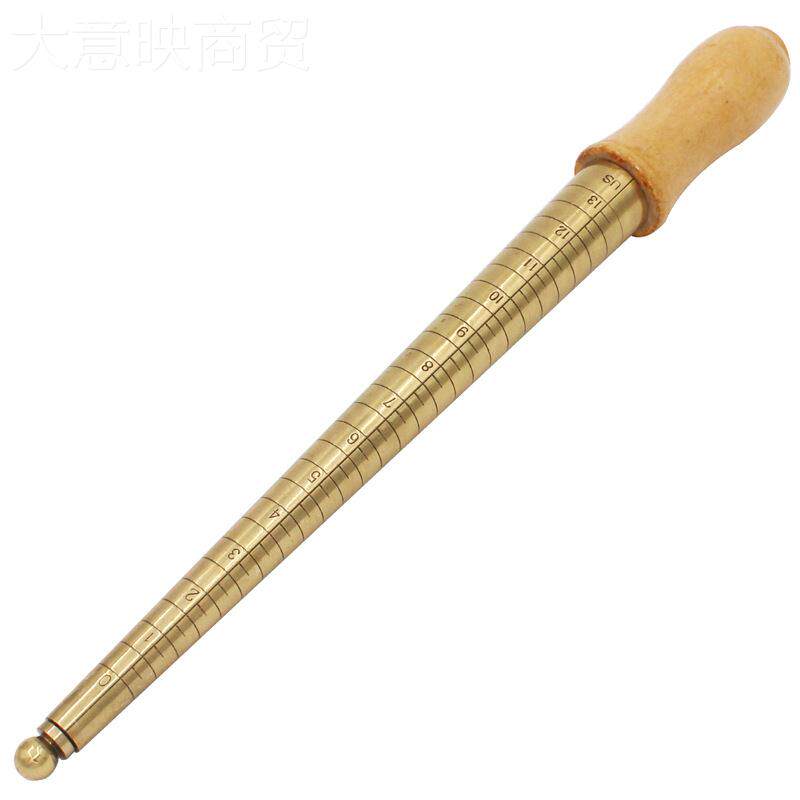 戒指棒 0-13柄码戒指圈 工戒指测量筛美选大小具美码木GLA铜棒戒