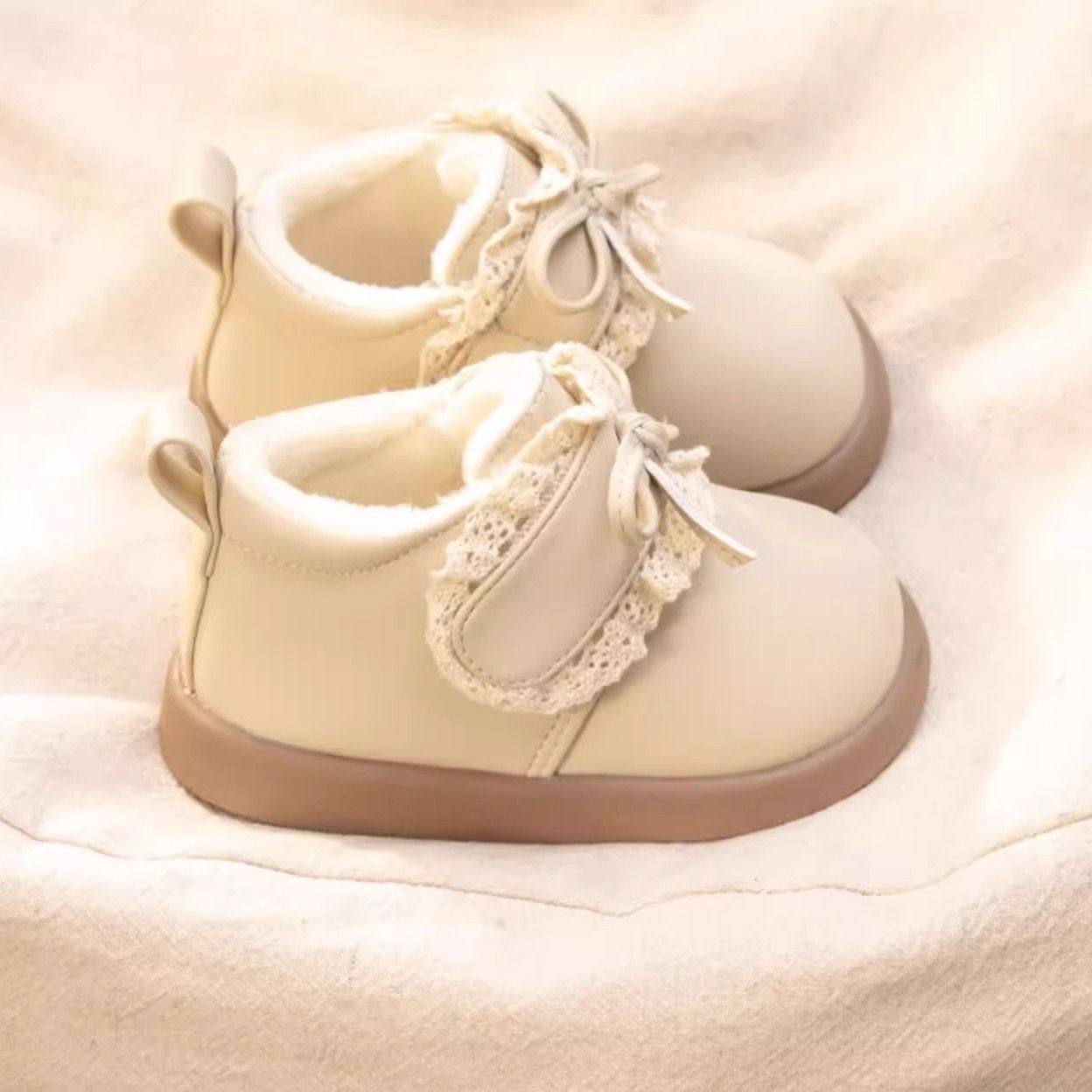 真皮儿童鞋女宝宝鞋冬季加绒棉鞋小公主短靴软底婴儿马丁靴二棉靴,童鞋/婴儿鞋/亲子鞋,皮靴,淘宝优惠券,粉丝福利购,淘宝优惠卷