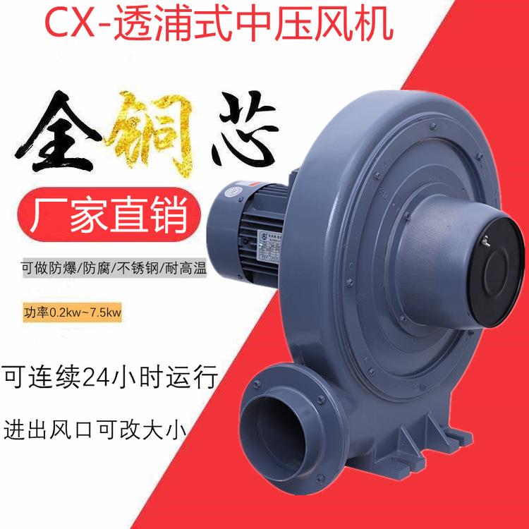 CX-100AH隔热中压风机1.5KW透浦式隔热风机1500W中压鼓风机
