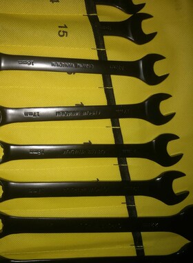 黑色两用扳手套装14件8-24常用B规格梅花开口工具汽修机修专用挂