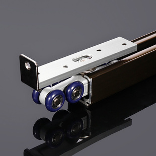 厨房浴室门平移门导轨推拉门吊轮吊轨轨道地滑Q轮下轮木门全套配