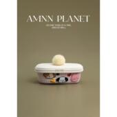 AMNN 卡通修狗棉线收纳桶桌面手工编织置物筐床头钥匙杂物置物蓝