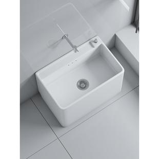 墩布洗槽 YUDV阳台陶瓷洗拖把池家用卫生间大小号拖布池户外落地式
