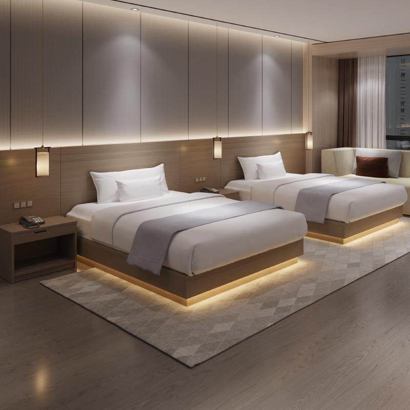 酒店家具标间全套宾馆床定制全季旅馆式公寓专用大床民宿客房双床,商业/办公家具,酒店单间/标间/成套家具,淘宝优惠券,粉丝福利购,淘宝优惠卷