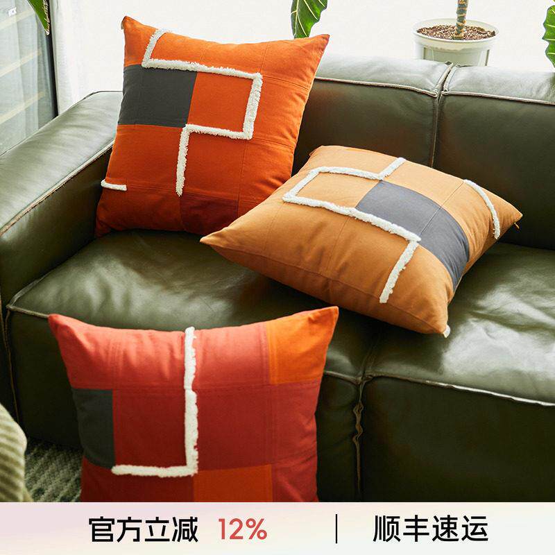 阳春小镇沙发靠包高级感床头软包抱枕轻奢高档客厅靠背靠垫护腰枕