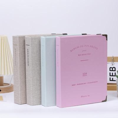 PU皮面3寸120入拍立得mini照片4寸120入ins小卡插页式可写字相册