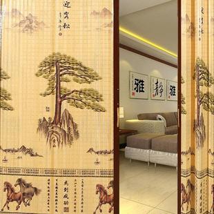 折叠门隔断门家用厨房窗帘遮光卧室商铺饭店竹帘卷帘屏风推拉移门