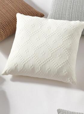 北欧抱枕沙发客厅大靠垫白色棉麻床头抱枕套长方形腰罩靠枕枕头套